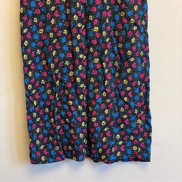Vintage XS Maxi Skirt Rose black polka dot Goblincore cottagecore - Picture 7 of 7